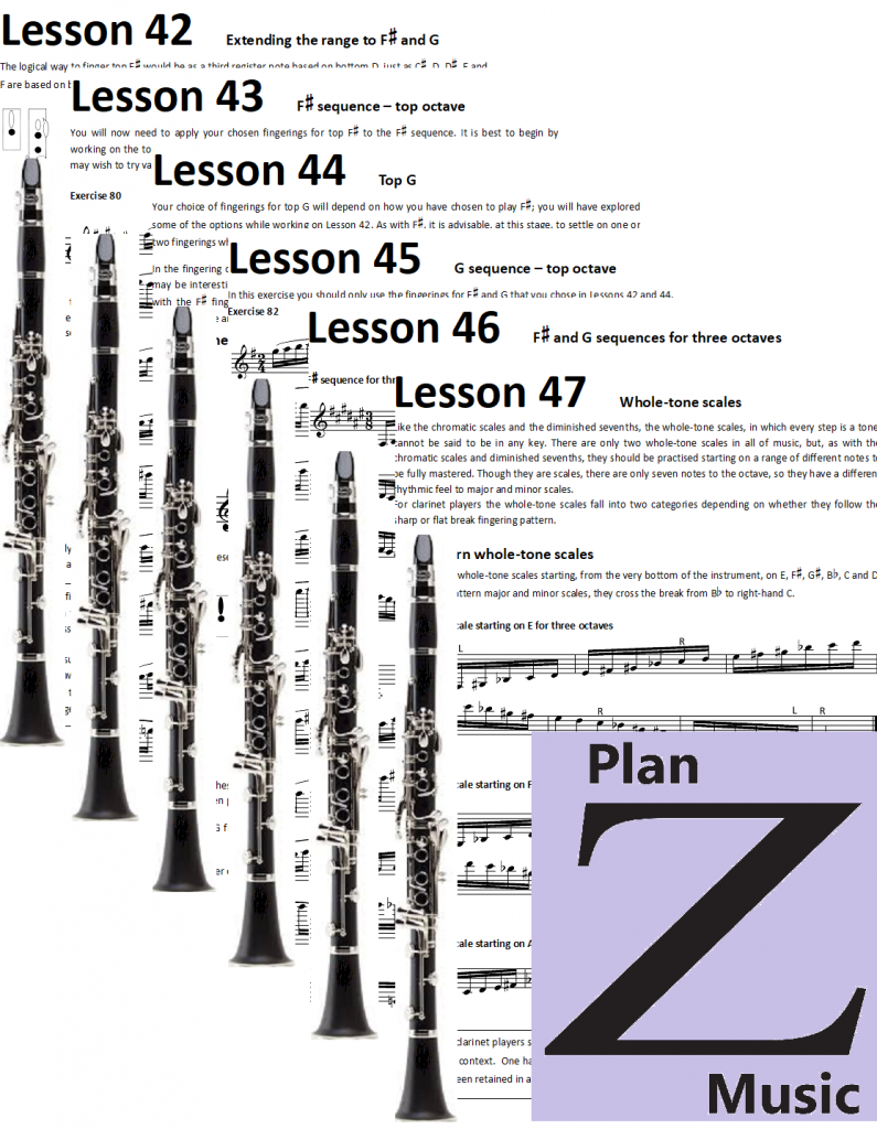 Grade 8 Bundle PZM Clarinet Scales - Plan Z Music